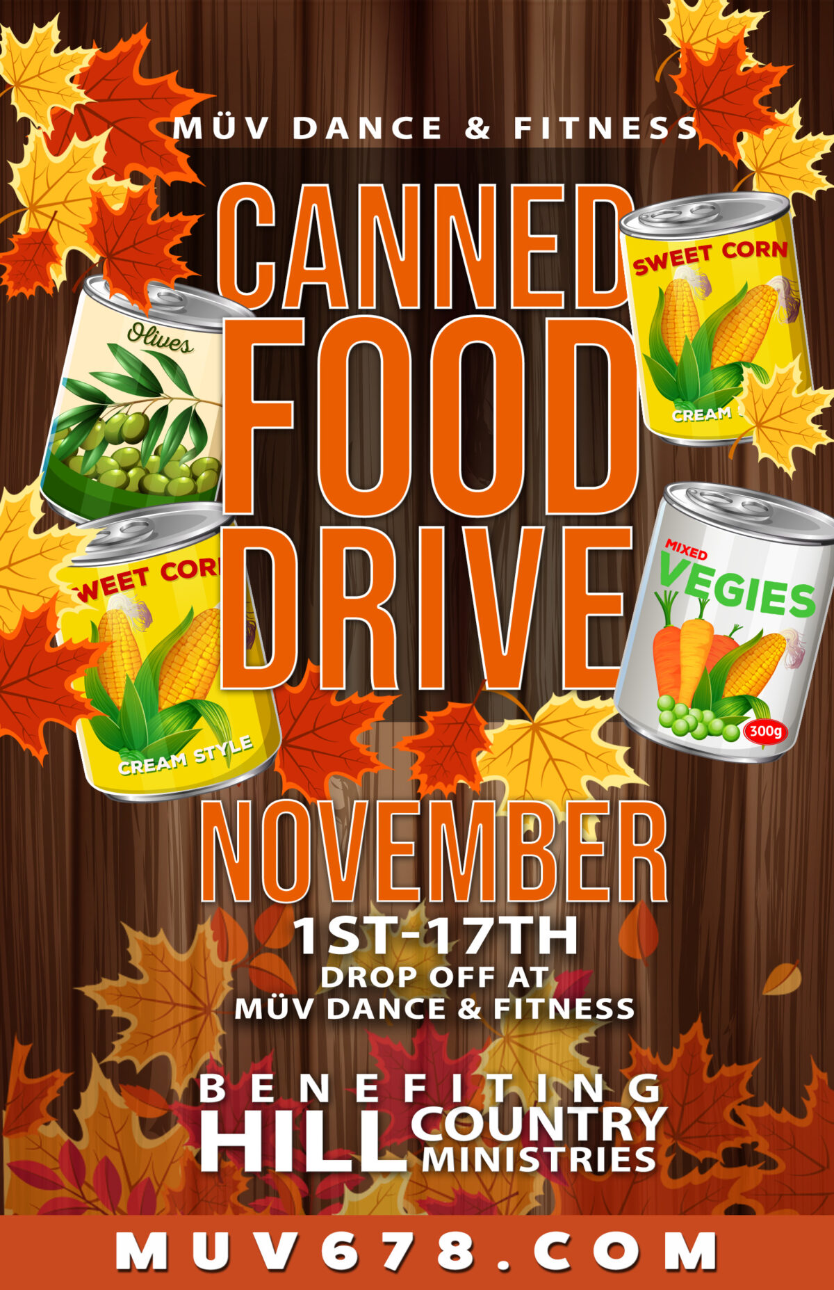 Canned Food Drive 2022 Müv Dance & Fitness